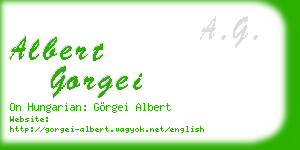albert gorgei business card